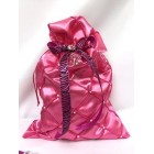 Sweet 16 Hot Pink Satin Money Bag with Zebra Print